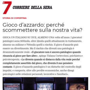 Corriere della Sera - Articolo della dott.ssa Tiziana Corteccioni