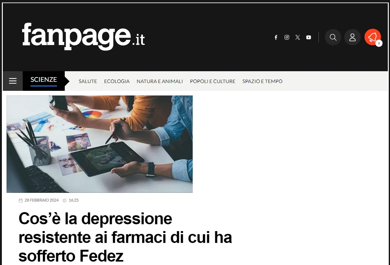 Cos’è la depressione resistente ai farmaci di cui ha sofferto Fedez - Psichiatra Roma