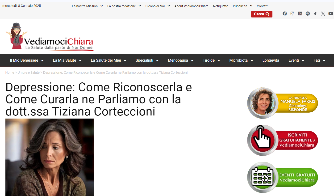 Depressione Come Riconoscerla e Come Curarla - vediamocichiara.it - Psichiatra Roma